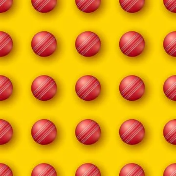 Cricket sport seamless pattern. Stock Illustration
