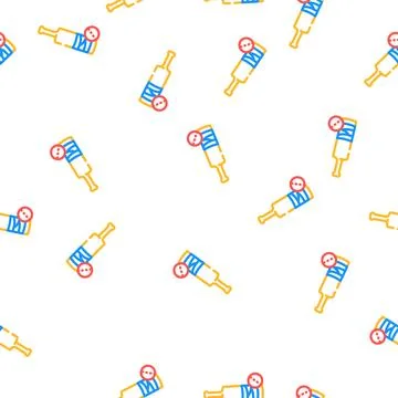 Cricket sport vector seamless pattern 스톡 일러스트