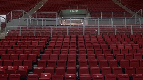 Cricket stadium chairs Video stock 273210542