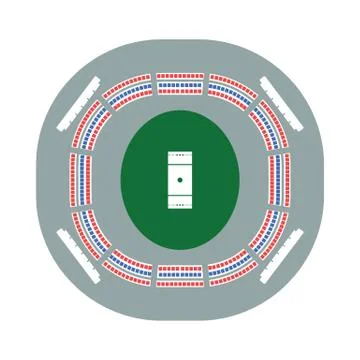 Cricket Stadium Icon Stock Illustration