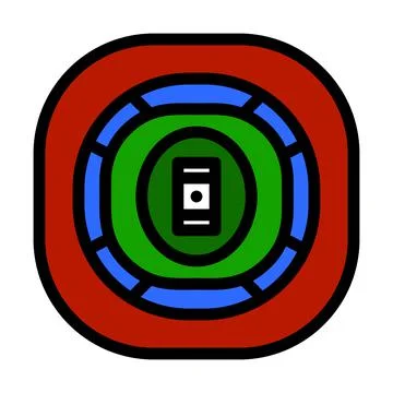 Cricket Stadium Icon Stock Illustration