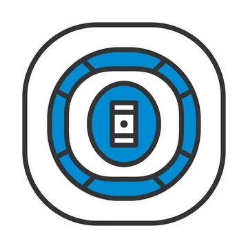 Cricket Stadium Icon Stock Illustration