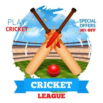 Cricket Stadium Illustration Stock Illustration