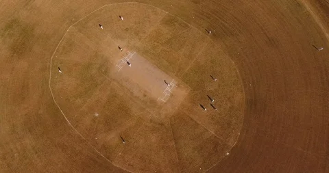 Cricket Stadium, players doing their practice for the final match. Stock Footage 116134961