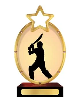 Cricket Trophy Stock Illustration