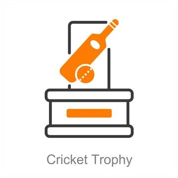 Cricket Trophy Stock Illustration