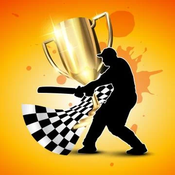 Cricket vector background Stock Illustration