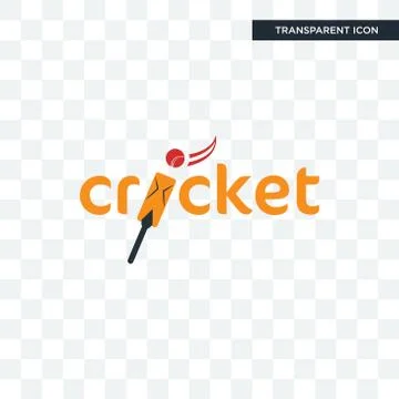 Cricket vector icon isolated on transparent background, cricket logo design Stock Illustration
