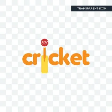 Cricket vector icon isolated on transparent background, cricket logo design Stock Illustration