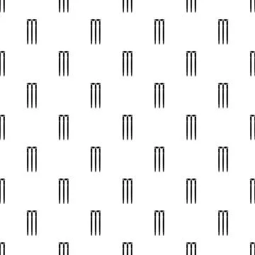 Cricket wicket bails pattern seamless background design Illustrazione stock