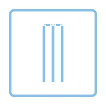 Cricket wicket icon Stock Illustration