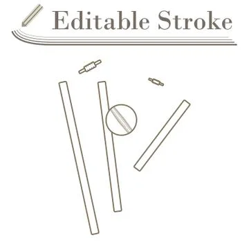 Cricket Wicket Icon Stock Illustration