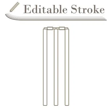 Cricket Wicket Icon Stock Illustration