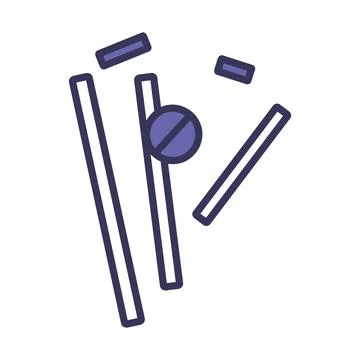 Cricket Wicket Icon Stock Illustration