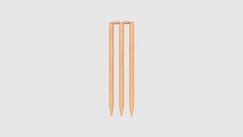 Cricket Wicket Rotating on a Transparent Background. Seamless Loop. 4K Stock Footage 307343693