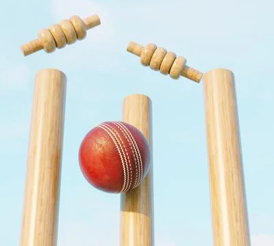 Cricket Wicket Stumps Stock Illustration