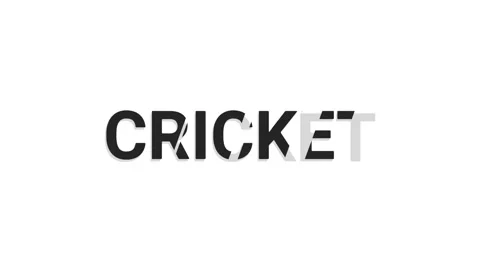 Cricket word text animation . youtube vi... | Stock Video | Pond5