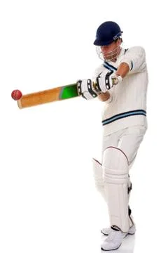 Cricketer playing ashot Stock Photos