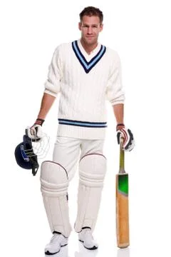 Cricketer portrait Stock Photos