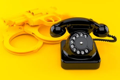 Crime background with telephone Stock Illustration