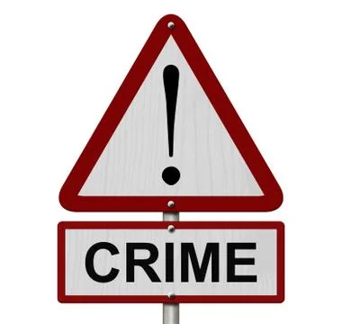 Crime caution sign Stock Illustration