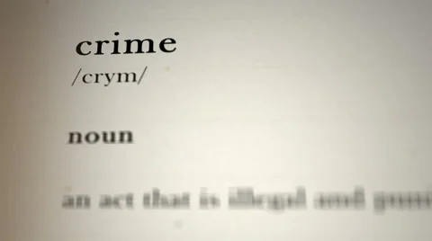 Crime Definition 스톡 동영상 66518853