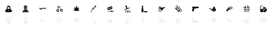 Crime - Flat Vector Icons Stock Illustration