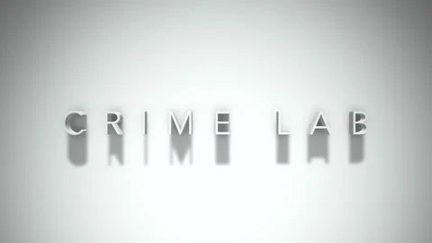 Crime lab 3D title animation with shadows on a white background Stock Footage 297217376
