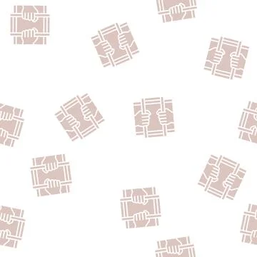 Crime law glyph seamless pattern Stock Illustration