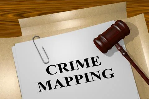 Crime Mapping concept Illustrazione stock
