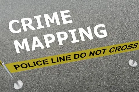 Crime Mapping concept Stock Illustration