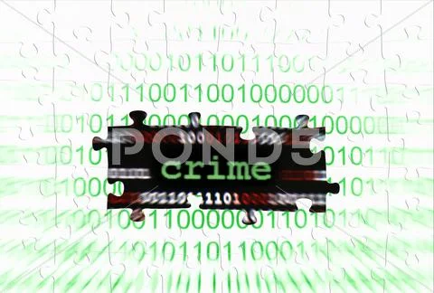 Crime puzzle concept Stock Illustration