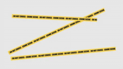 Crime scene. Animation do not cross. Cartoon Stock Footage 246784825