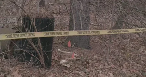 Crime Scene Barrels 03 Stock Footage 168097890