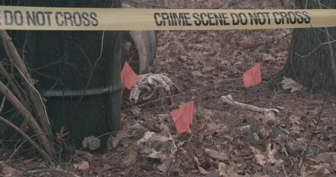 Crime Scene Barrels 13 Stock Footage 168098043