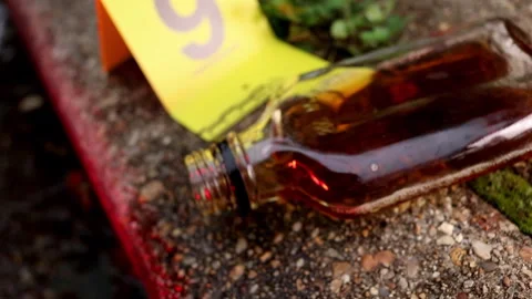 Crime Scene Bottle 1 SLOW Video stock 245221855