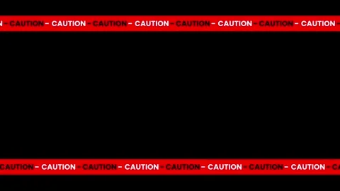Crime scene caution tape animation isolated on black background 스톡 동영상 327224536