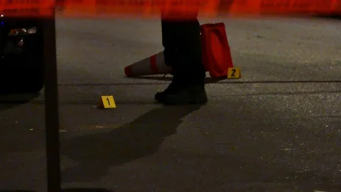 Crime scene with clues Stock Footage 116598122