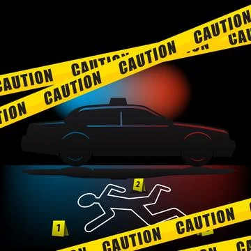 Crime scene concept Stock Illustration