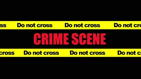 Crime Scene. Do Not Cross. Stock Footage