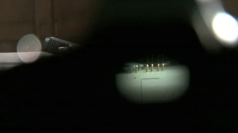 Crime scene evidence- Gun Stock Footage