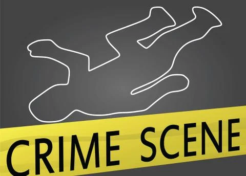 Crime scene Illustrazione stock
