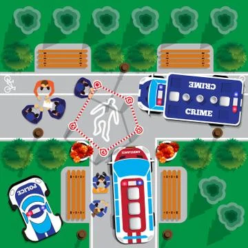 Crime scene. Stock Illustration