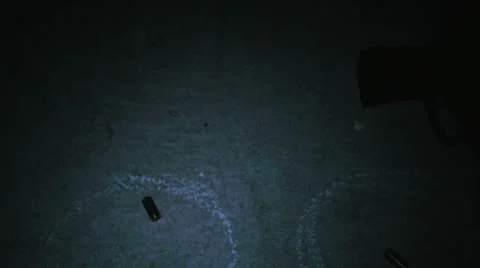Crime Scene at Night Stock-Footage 12732202