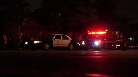 Crime Scene at Night HD Stock Footage 7733505