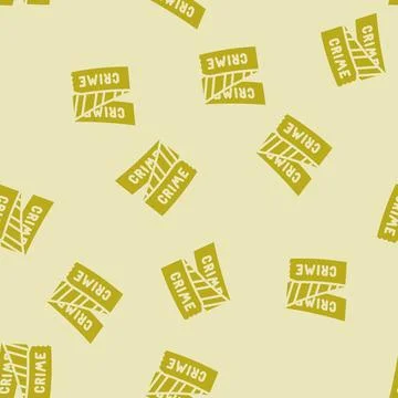 Crime scene tape glyph vector seamless pattern Stockillustratie
