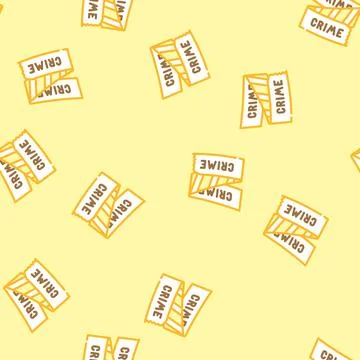 Crime scene tape vector seamless pattern イラスト素材