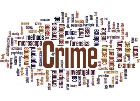 Crime, word cloud concept 스톡 일러스트