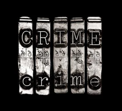 Crime word Stock Photos