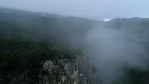 Crimea. Clouds. Nature. Mountain. Aerials. 4k. Drone Stock Footage 97149187